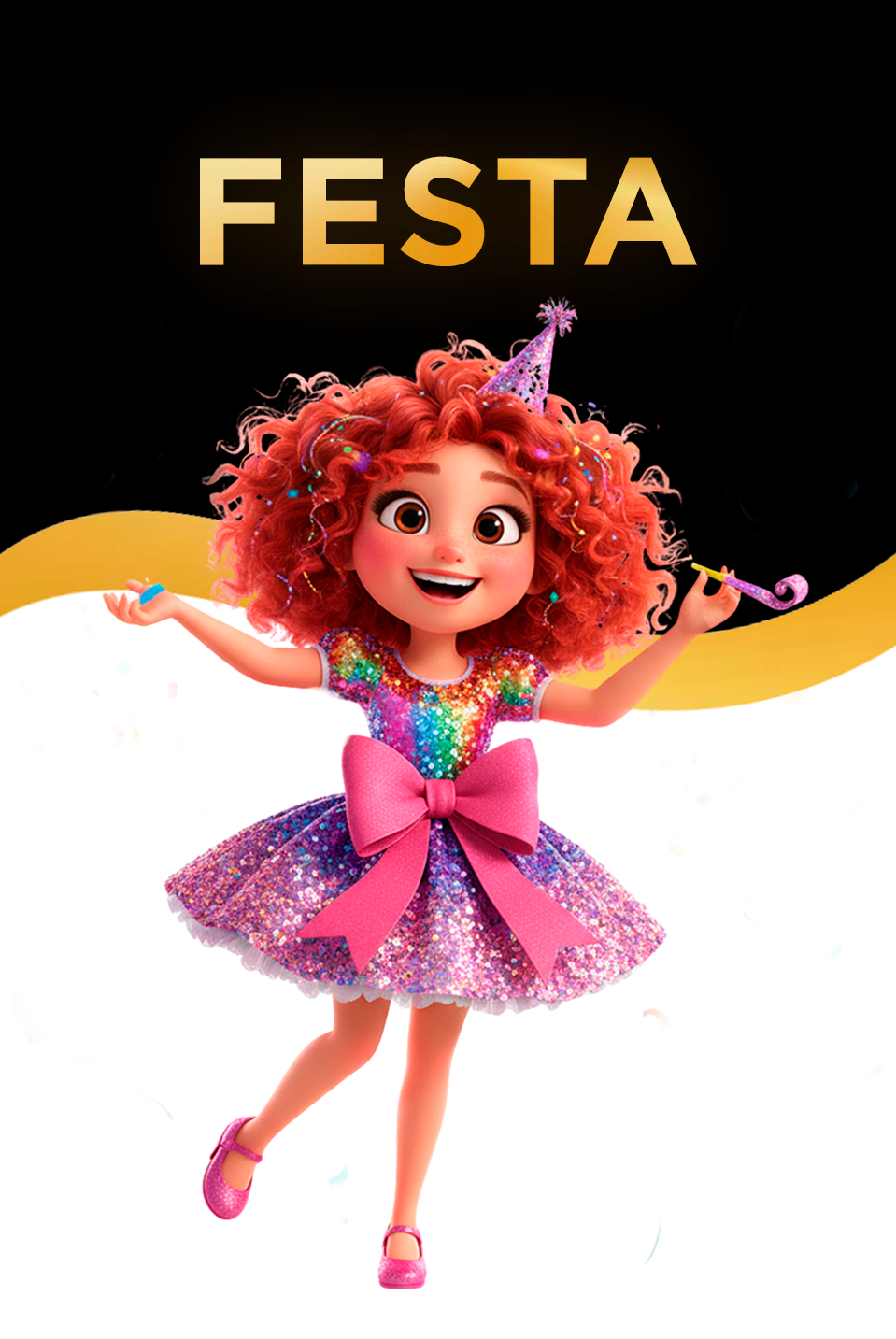 duas crianças com roupa de festa