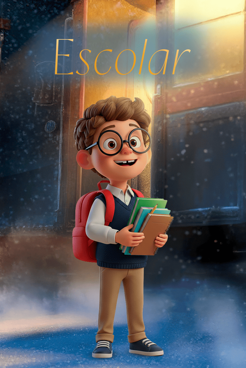 adolescente com mochila escolar