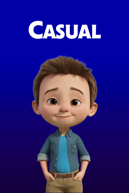 Um menino jovem com cabelo curto está sorrindo, vestindo uma camisa de flanela xadrez colorida sobre uma camiseta branca, calça jeans azul e tênis brancos. Ele está com as mãos nos bolsos da calça e posando contra um fundo amarelo.