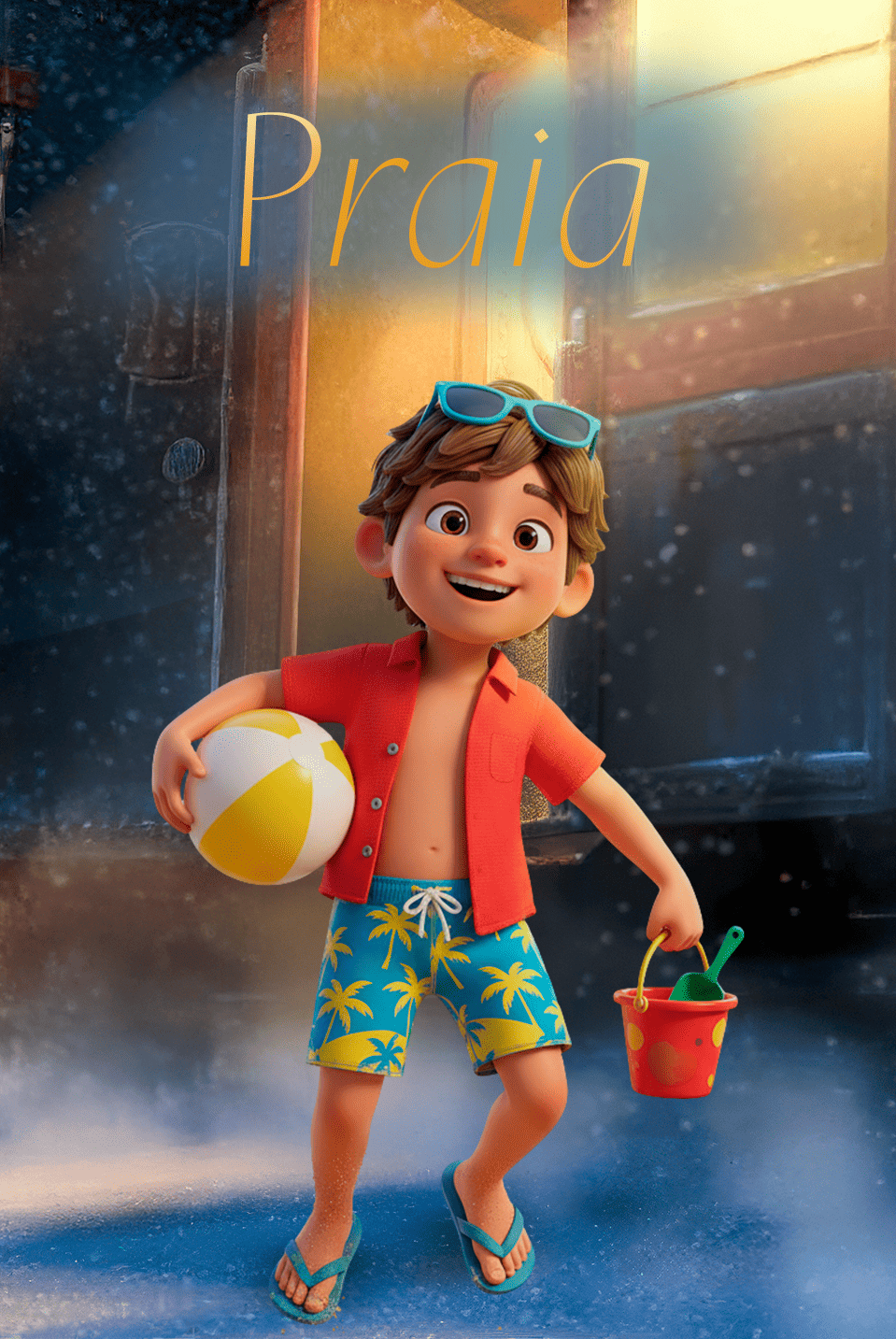 garota com boia para nadar