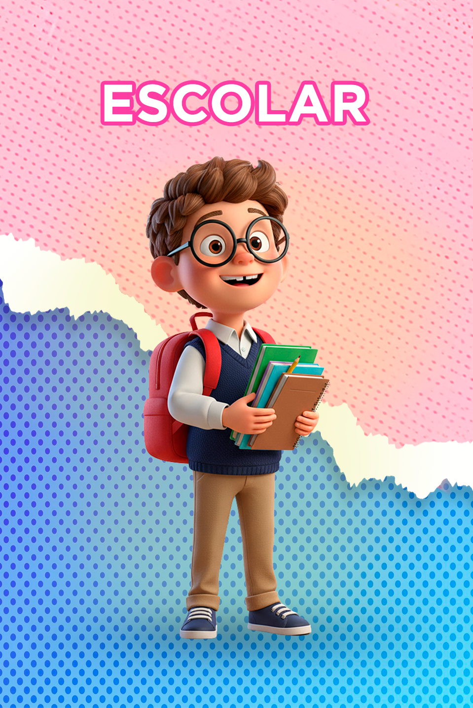 adolescente com mochila escolar