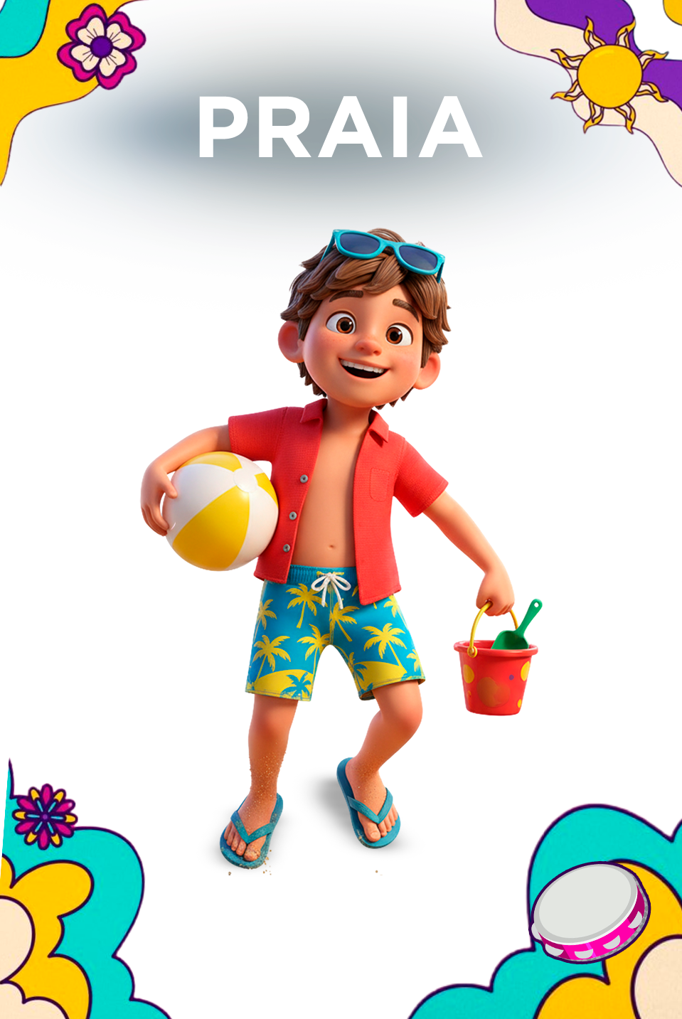 garota com boia para nadar