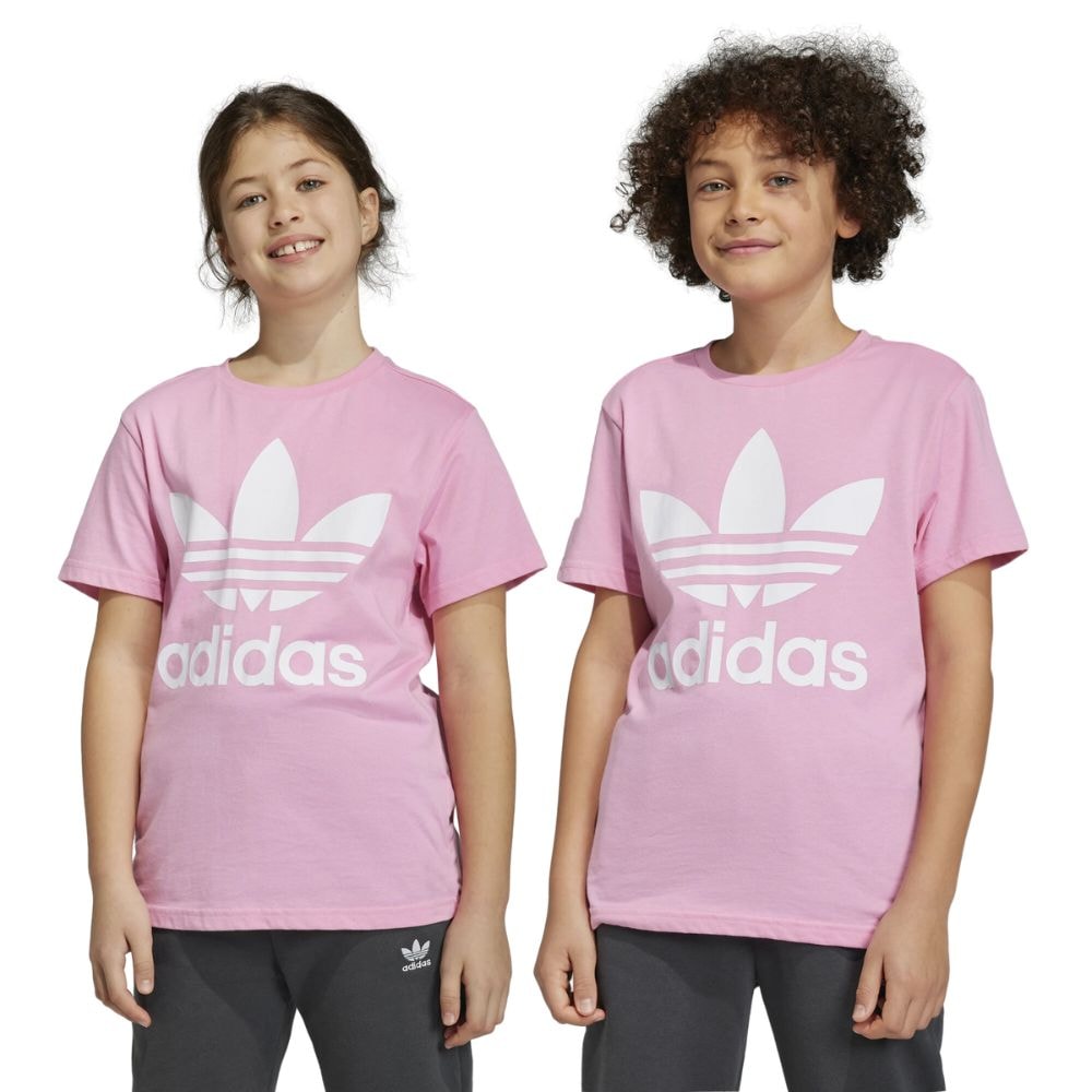 Camiseta Infantil Adidas Trefoil Rosa 7 14 IB9932