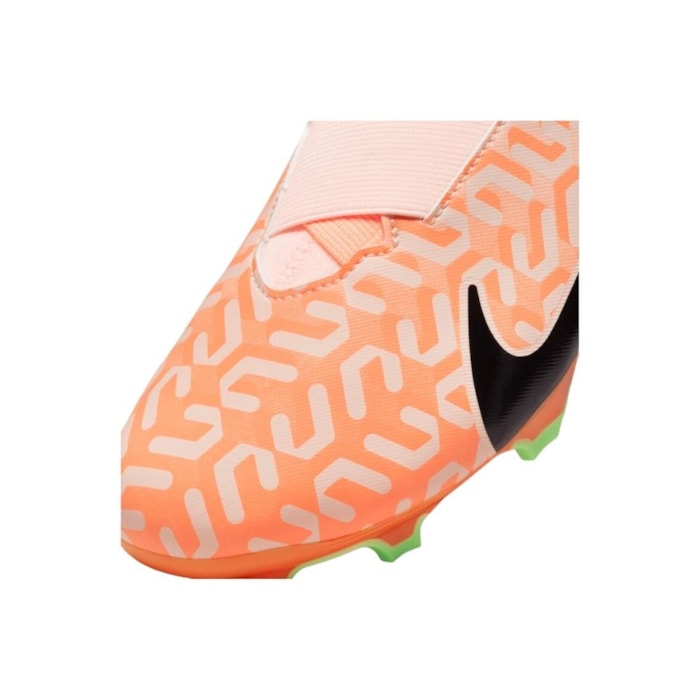 Chuteira Infantil Nike Zoom Mercurial Campo Laranja 27-37 |DZ3470-800