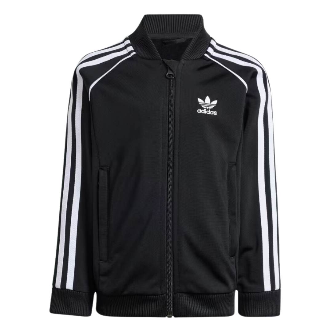 Conjunto Adidas Tracksuit Infantil Preto 4-8 IX7624