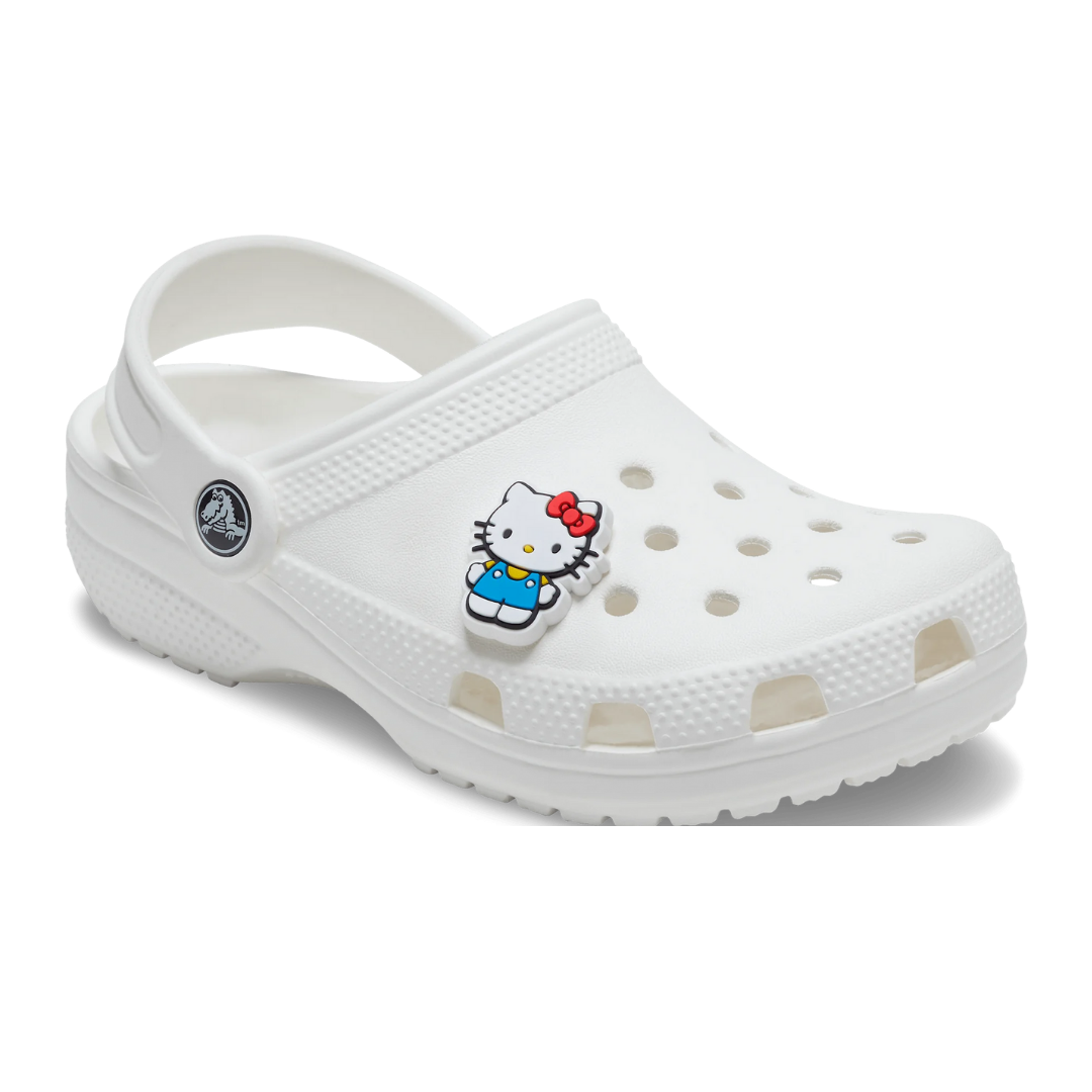 Crocs トートバッグ　スモール　Hello Kittyシビッツ付き　美品 Jibbitz Infantil Crocs Hello Kitty Waving |10012838