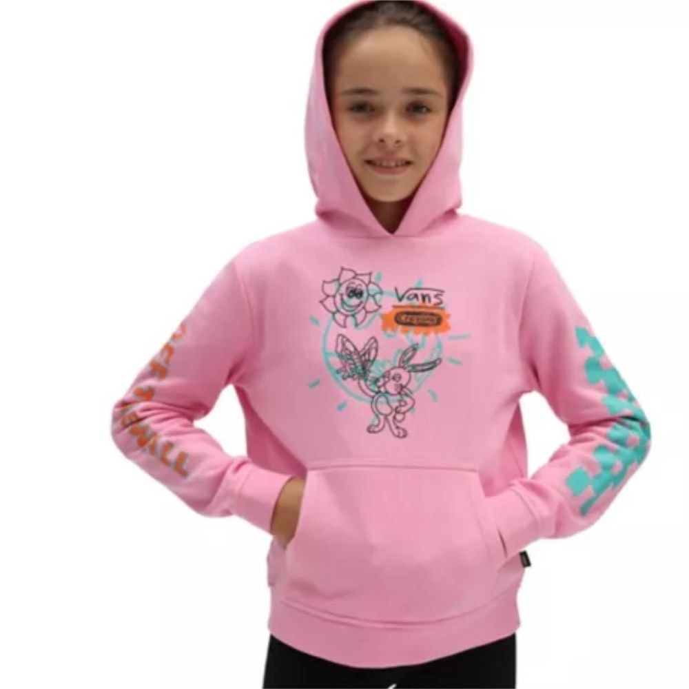 Moletom Infantil Vans x Crayola Girls Hoodie Rosa P-G |VN0A7RL4YRJ