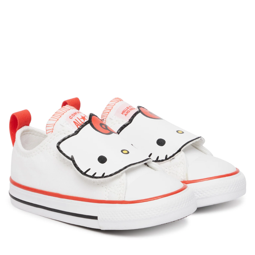 Tênis Baby Chuck Taylor All Star X Hello Kitty 2V Branco 16-25 A17704C