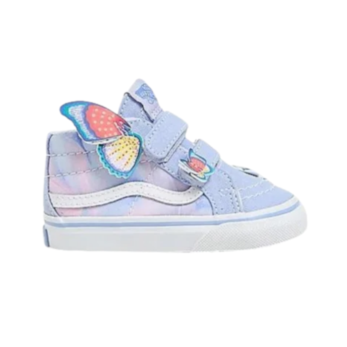 Infant Vans Bebe Verde Tênis Baby Vans SK8-Mid Reissue Hook Roxo