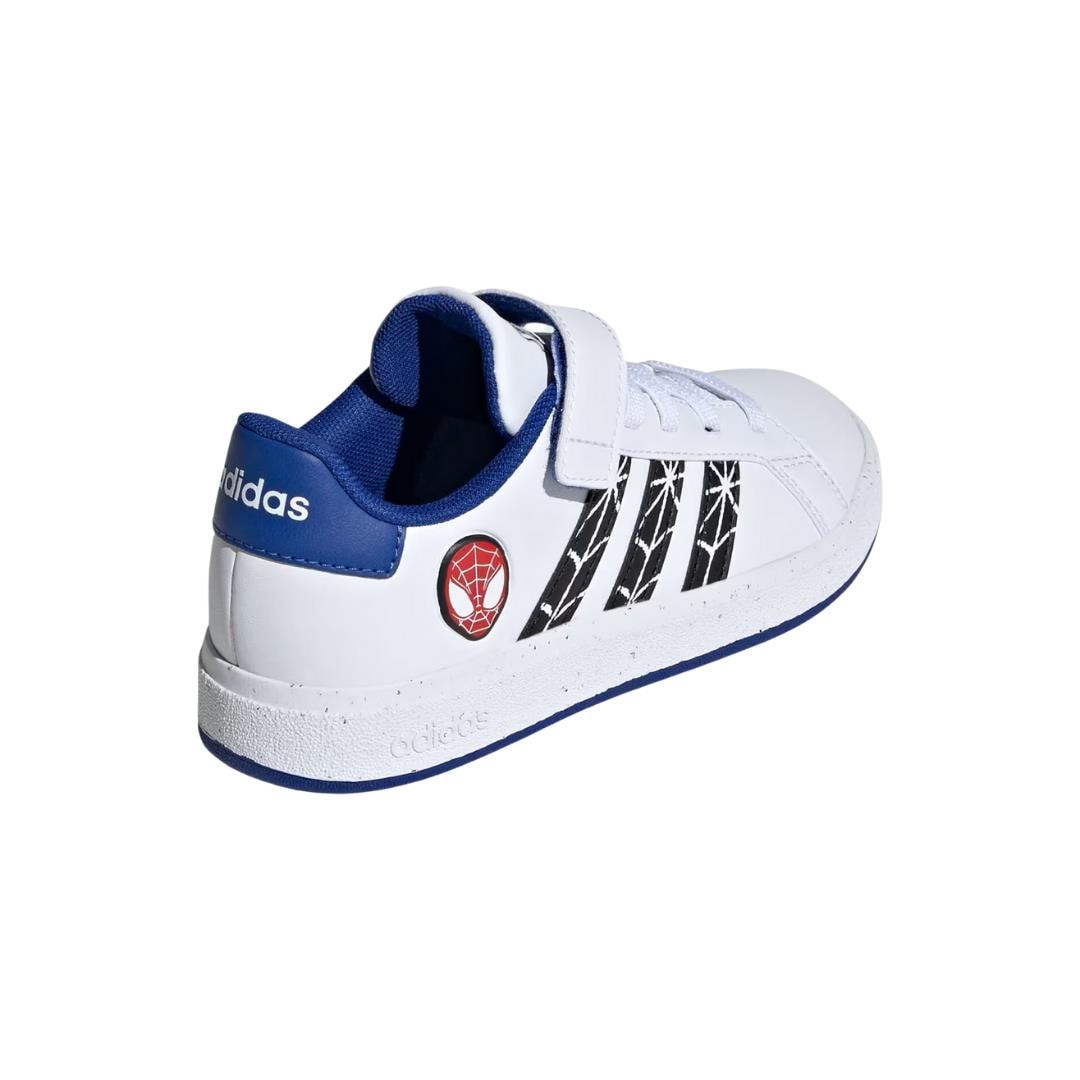 Tênis Infantil Adidas x Marvel Grand Court Homem Aranha Branco 26