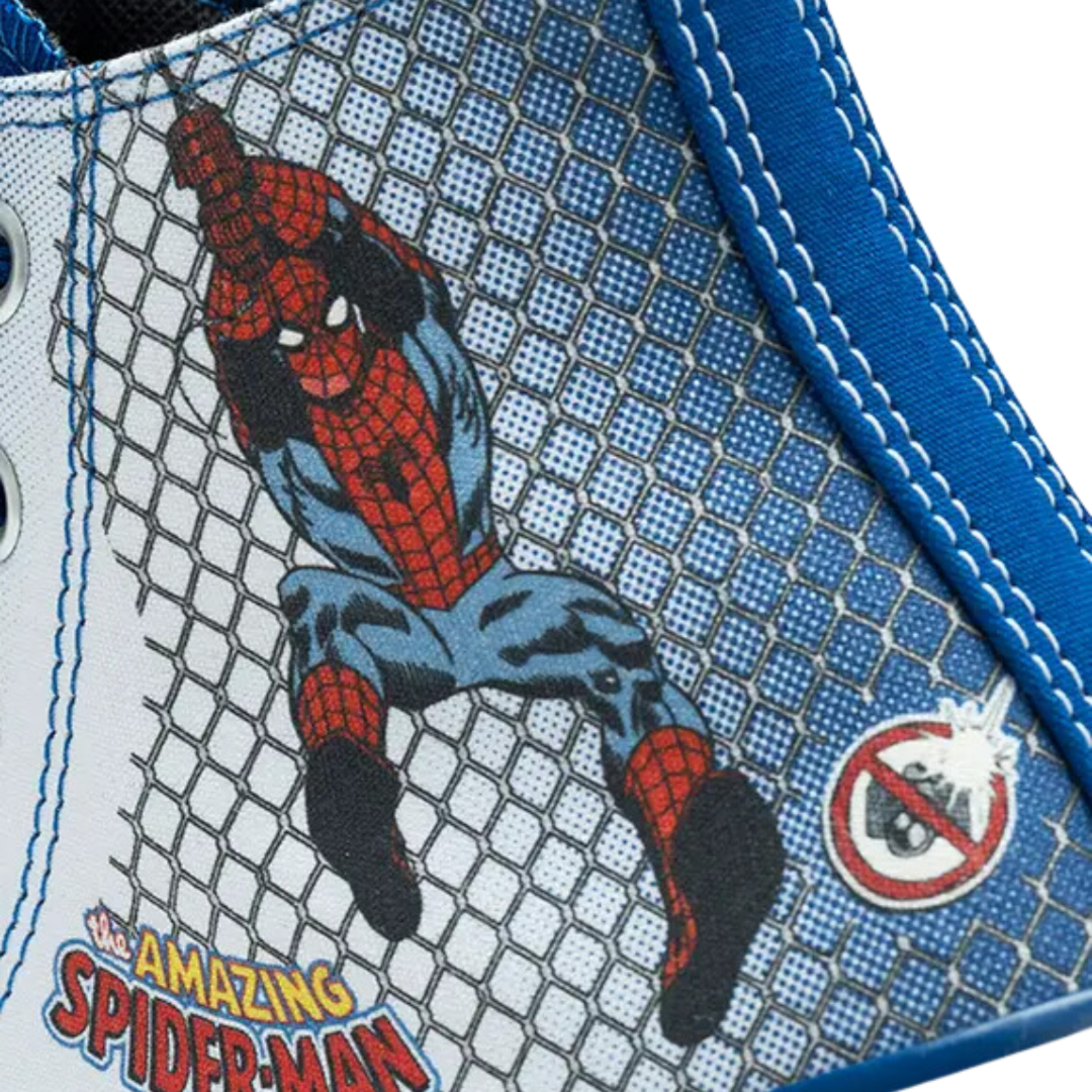 Tênis Infantil Chuck Taylor x Marvel All Star HI Homem-Aranha Azul