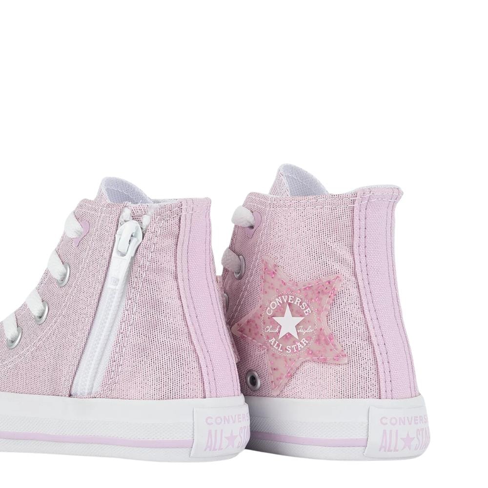 Tênis Infantil Converse Chuck Taylor All Star Side Zip Hi Rosa 26