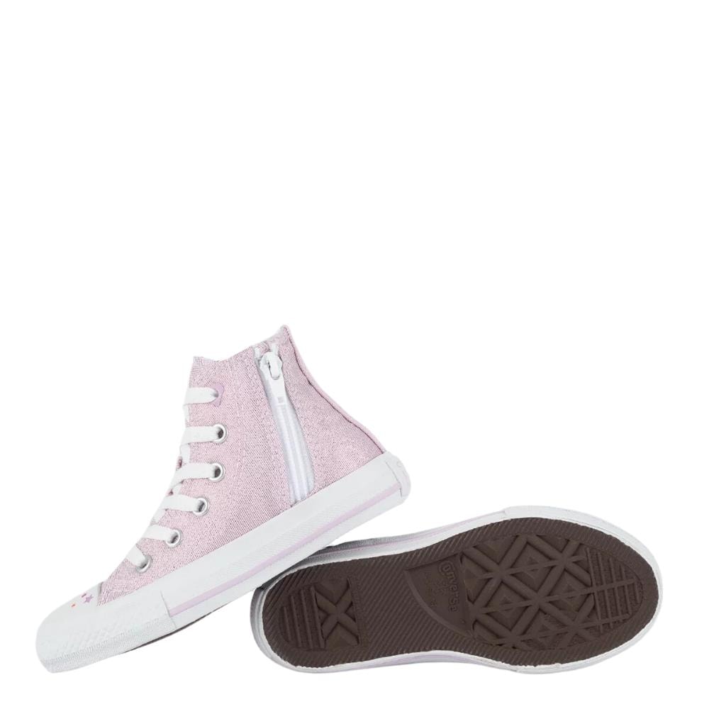 Tênis Infantil Converse Chuck Taylor All Star Side Zip Hi Rosa 26