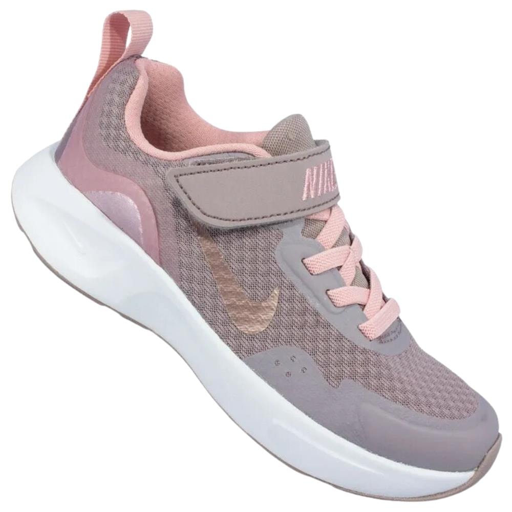 Tenis shops nike infantil cinza e rosa