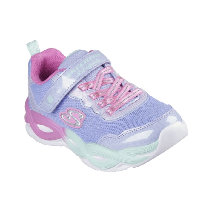 Tênis Infantil Skechers Twisty Glow Lilás/Rosa |27-32