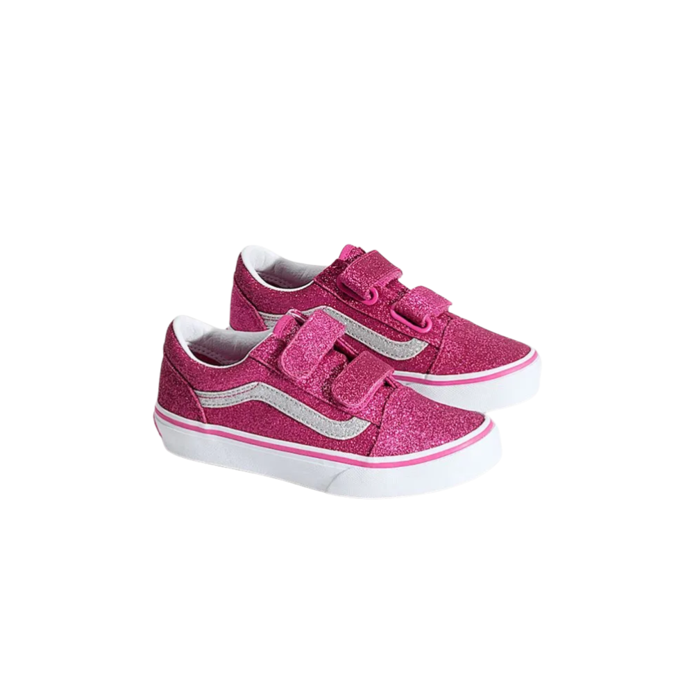 Tênis Vans Baby Old Skool V Glitter Raspberry 18-25 |VN000CTGYLZ